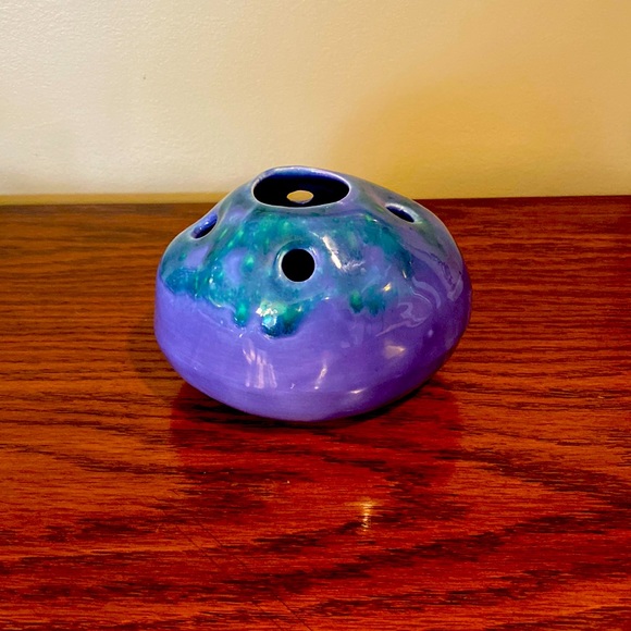 Accents Achill Island Studio Pottery Glazed Blue Flower Bud Vases